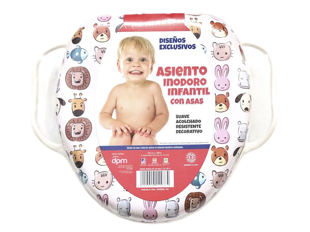 Asiento Inodoro Infantil con Asas 34.5 x 29 cm.