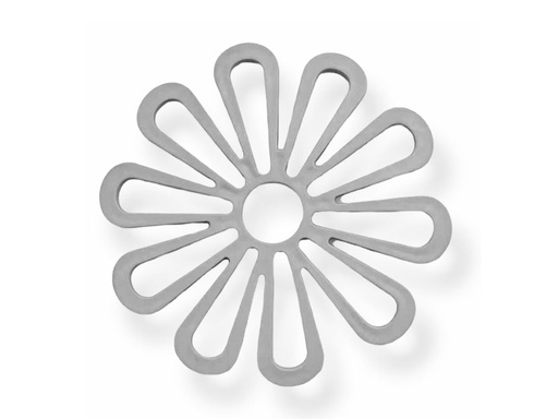 [222-10203] Apoya Calientes Flor Gris 16.8 cm.