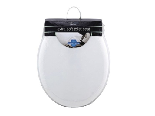 [888-10753] Asiento Inodoro Alcolchado Blanco 36.6 x 44.5 cm.