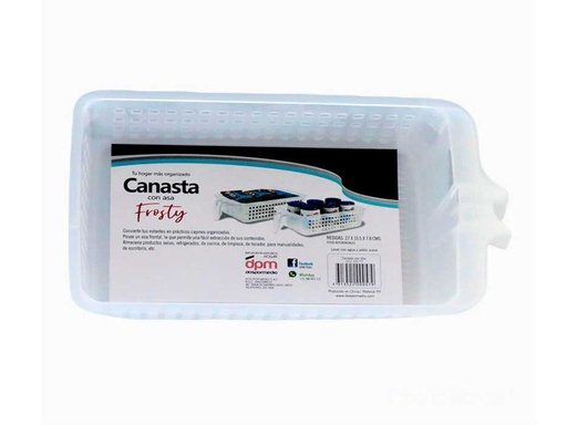 [222-10177] Canasta Frosty con Asa 27 x 15.5 x 7.8 cm