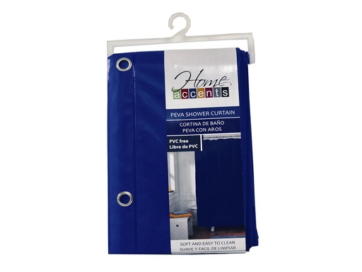 [888-10765] Cortina Fine Azul para Baño 180 x 180 cm.