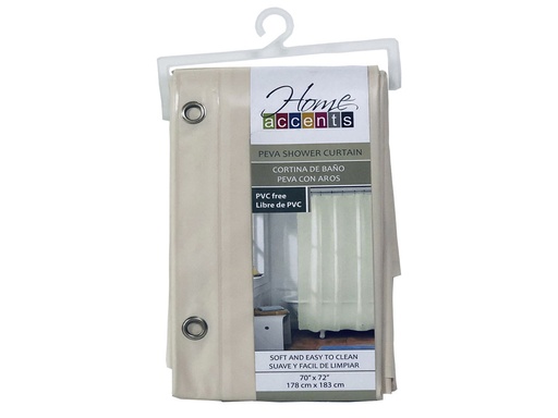 [888-10764] Cortina Fine Beige para Baño 180 x 180 cm.