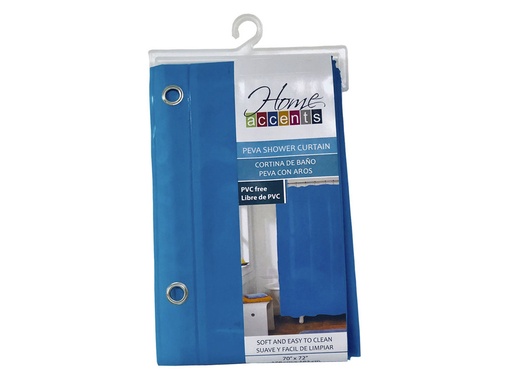 [888-10761] Cortina Fine Celeste para Baño 180 x 180 cm.
