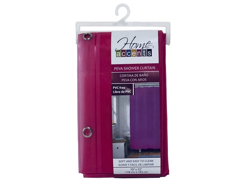 [888-10762] Cortina Fine Rosada para Baño 180 x 180 cm.