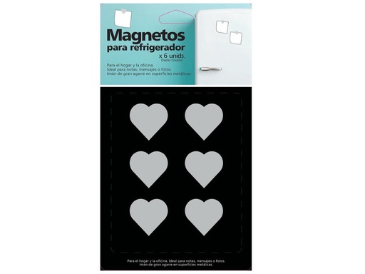 [222-10216] Set de Imanes Corazon x 6 Unid.
