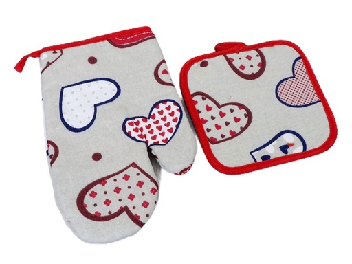 [222-10127] Set de Manopla y Apoya Olla para Cocina