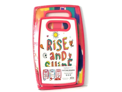 [888-10793] Tabla de Picar Alimentos Sunny Day x 2 Pza. 30x19.8 / 25x16 cm.