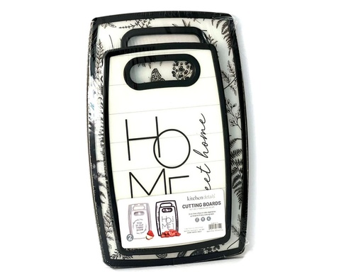 [888-10794] Tabla de Picar Almimentos Home Sweet Home x 2 Pza. 30x19.8/ 25 x 16 cm